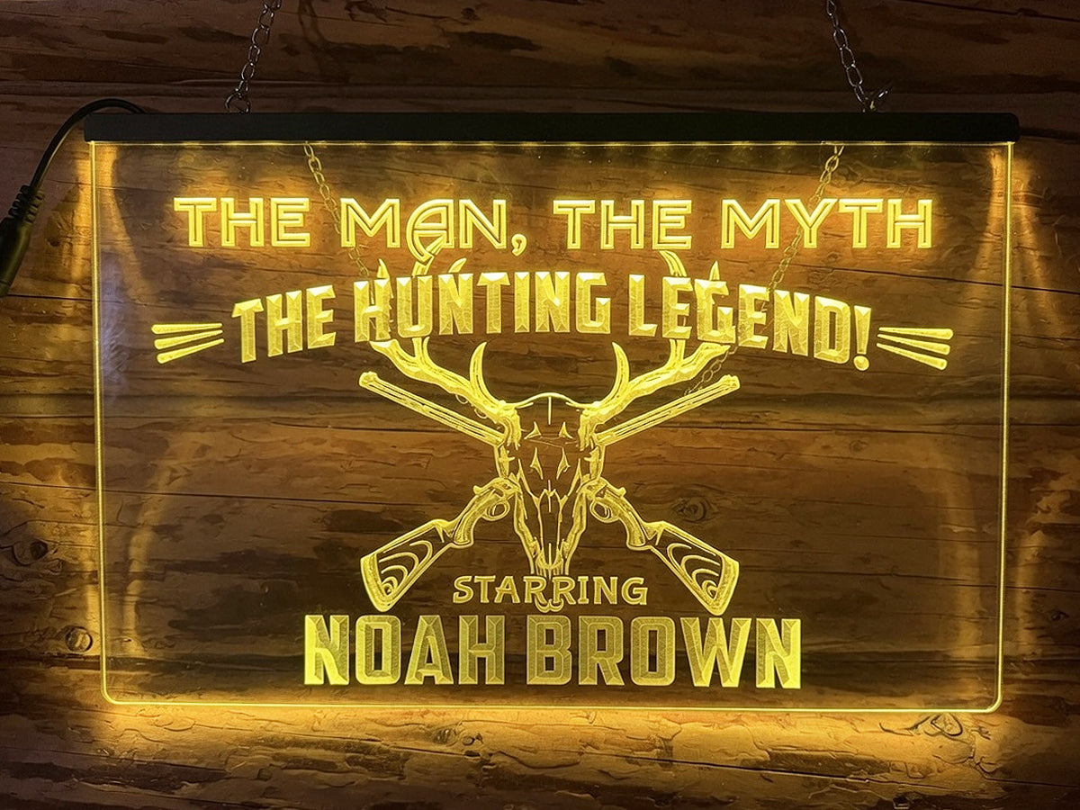 Hunting Legend Personalized Illuminated Sign
