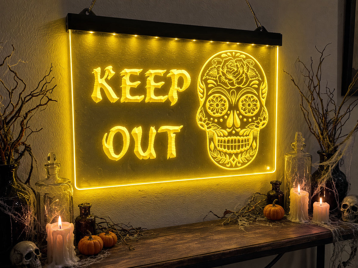 Keep Out Illuminated Sign