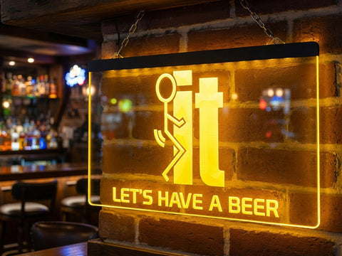 Image of Let's Have a Beer Illuminated Sign