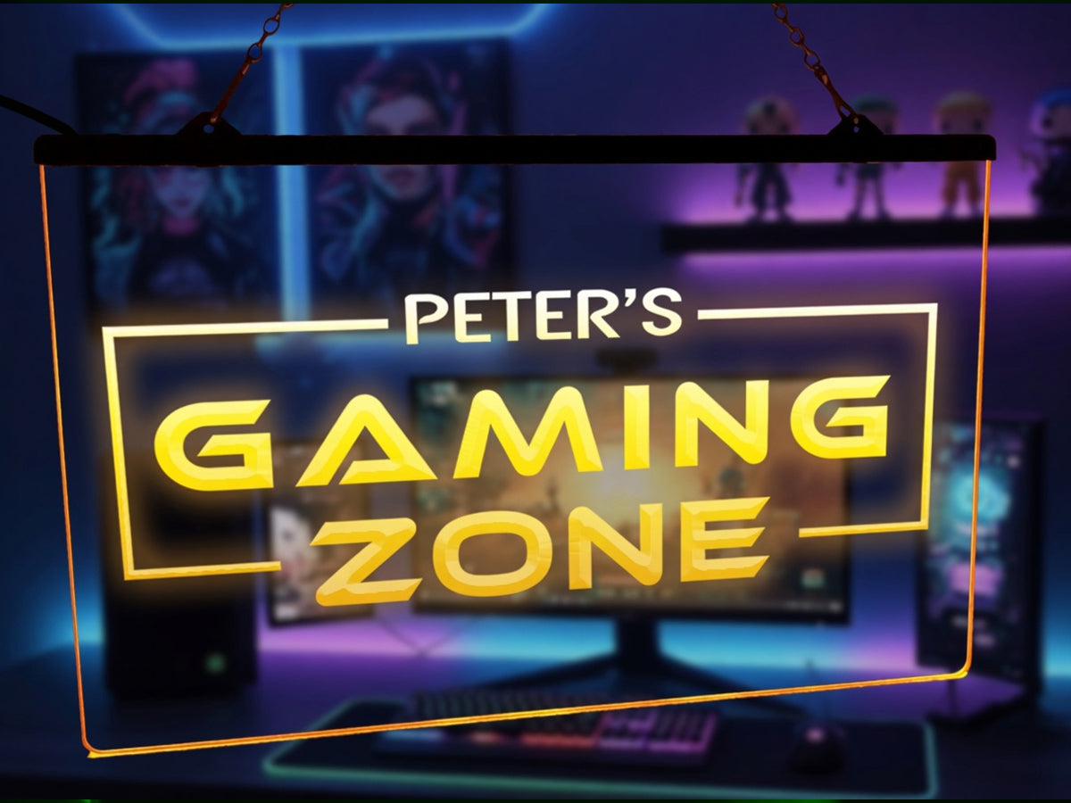 Gaming Zone Personalized Illuminated Sign