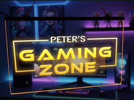 Gaming Zone Personalized Illuminated Sign