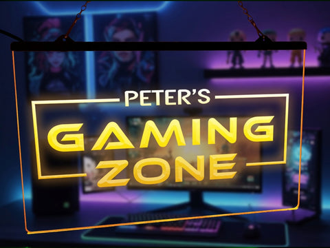 Image of Gaming Zone Personalized Illuminated Sign