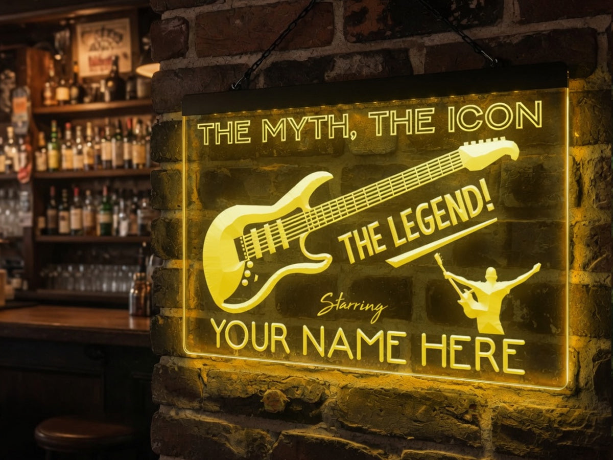 Guitar Legend Personalized Illuminated Sign