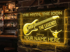 Guitar Legend Personalized Illuminated Sign
