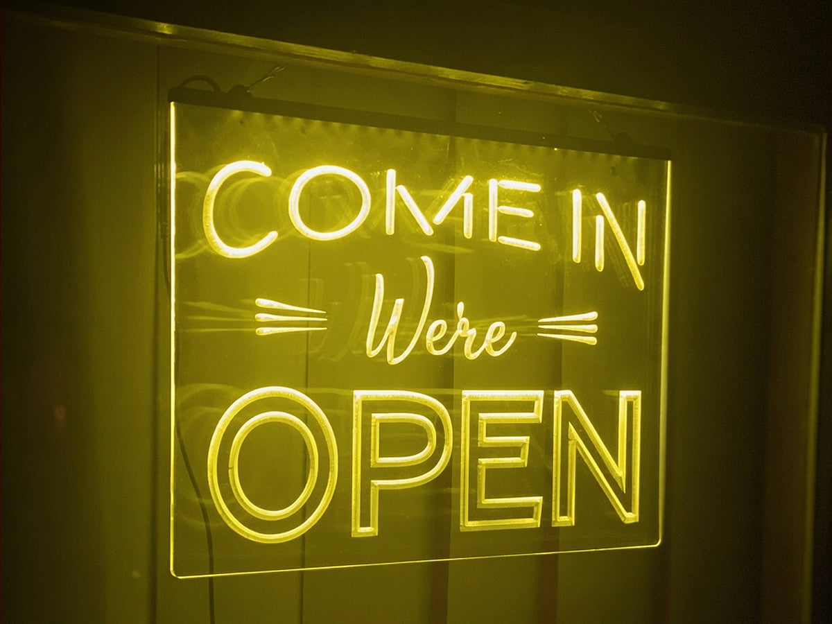 Come in We're Open Illuminated LED Neon Sign