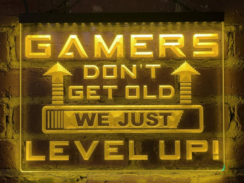 Image of Gamers Don't Get Old Illuminated Sign