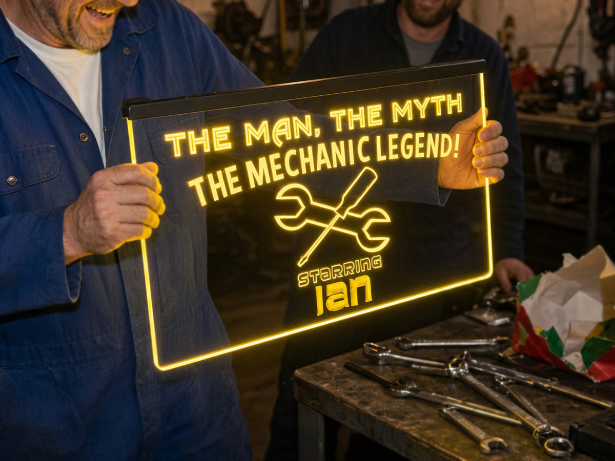 The Mechanic Legend Personalized Illuminated Sign