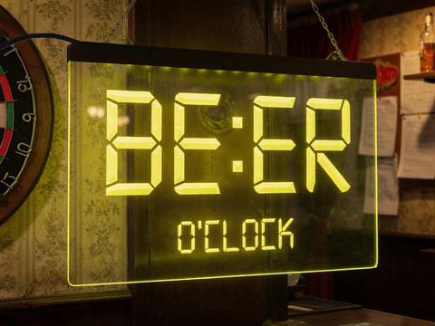 Image of Beer O'clock Illuminated Bar Sign
