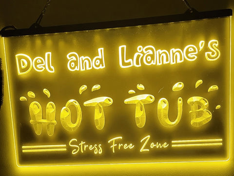 Image of Hot Tub Personalized Illuminated Sign