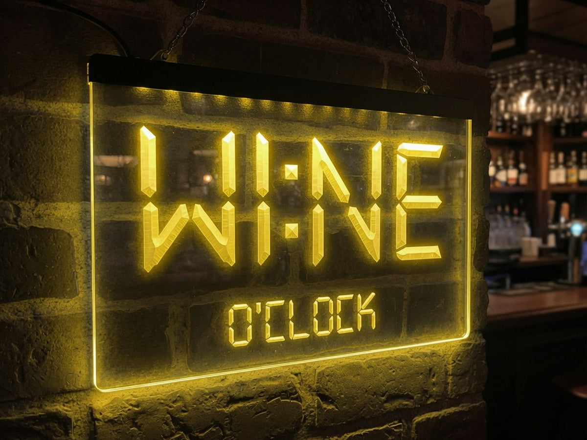 Wine O'clock Illuminated Sign