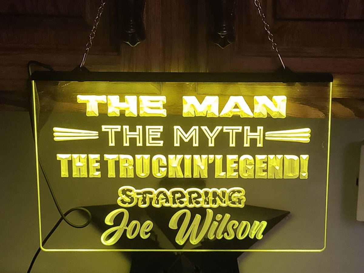 Truckin' Legend Personalized Illuminated Sign