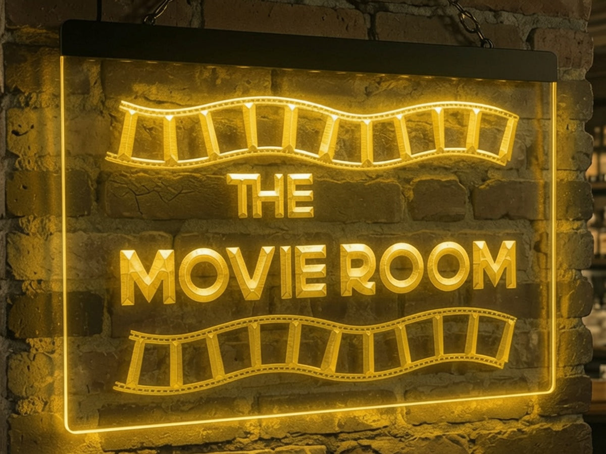 Movie Room Illuminated Sign