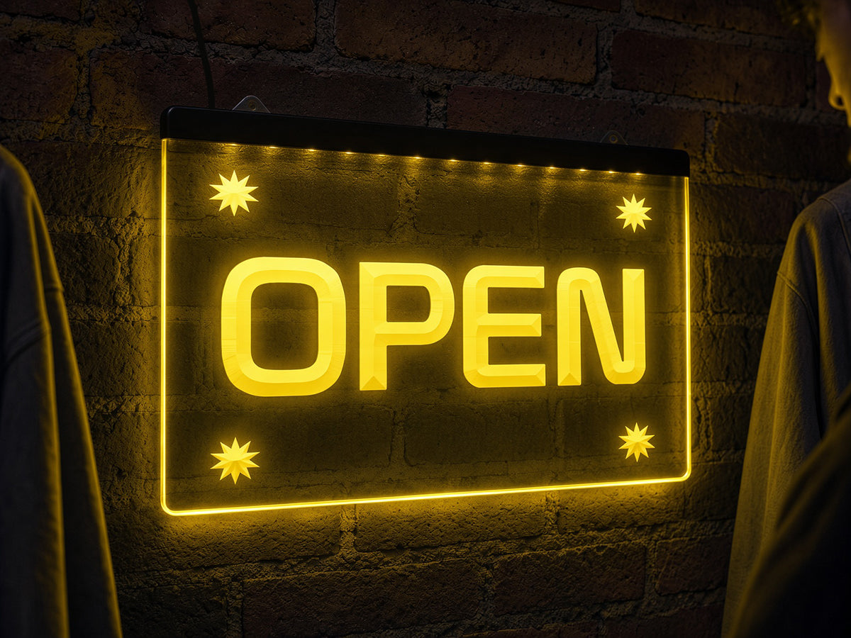 Open Illuminated Sign