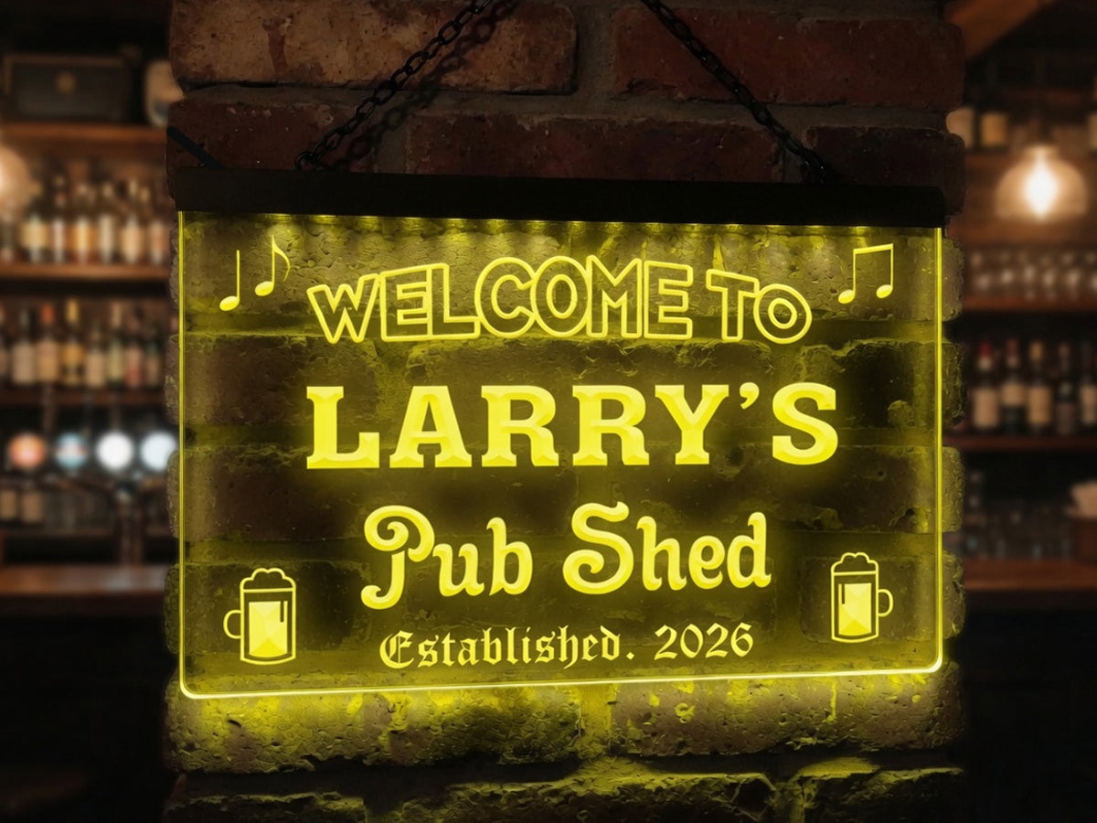 Pub Shed Personalized Illuminated LED Neon Sign