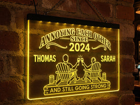 Annoying Each Other Since - Personalized Couples LED Sign