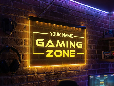 Image of Gaming Zone Personalized Illuminated Sign