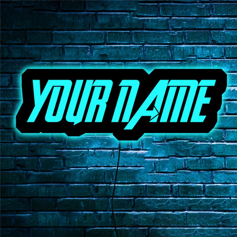 Image of Personalized LED Neon Wooden Sign - Custom Name / Handle / Gamer Tag