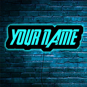 Personalized LED Neon Wooden Sign - Custom Name / Handle / Gamer Tag