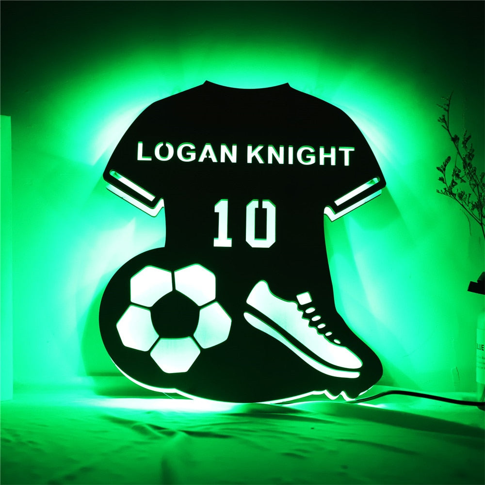 Sports Sign Custom Sports Themed LED Neon Wooden Sign - Personalized and Color Cha ...