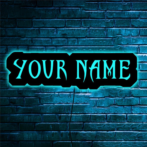 Image of Personalized LED Neon Wooden Sign - Custom Name / Handle / Gamer Tag