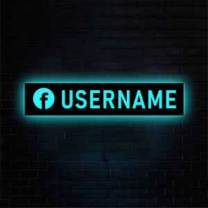 Personalized Gamer Tag or Streamer Handle Name LED Neon Wooden Sign