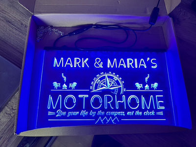 Personalized Motorhome LED Neon Illuminated Sign