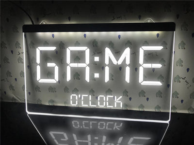 Game O'clock Illuminated Sign