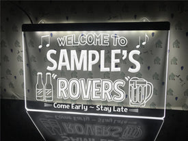 Welcome to the Rovers Personalized Illuminated Sign