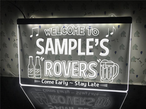 Welcome to the Rovers Personalized Illuminated Sign – Dope Neons