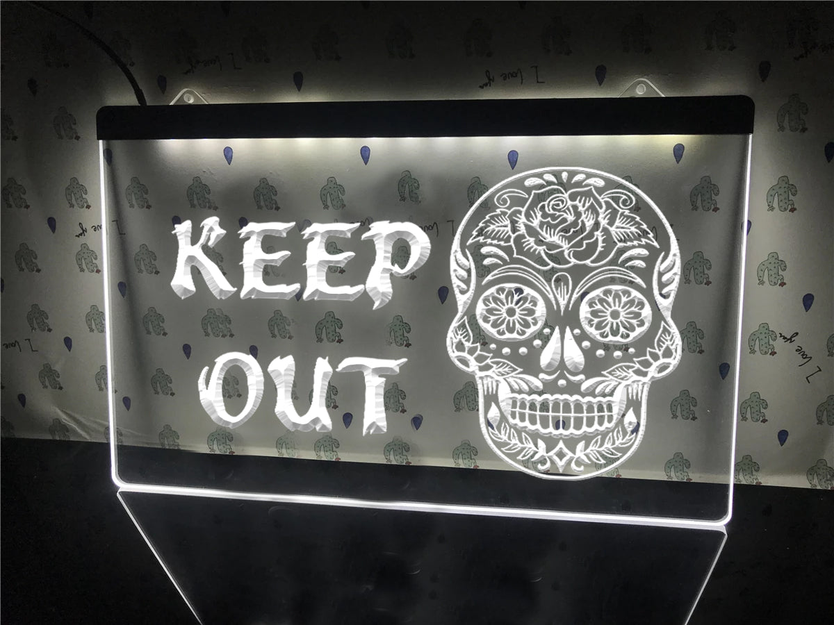 Keep Out Illuminated Sign