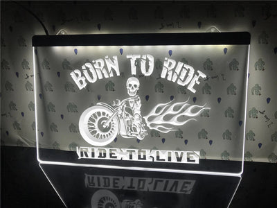 Born To Ride Illuminated Sign