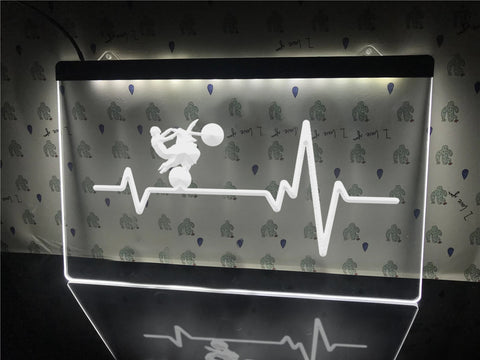 Image of Motocross Heartbeat Illuminated Sign