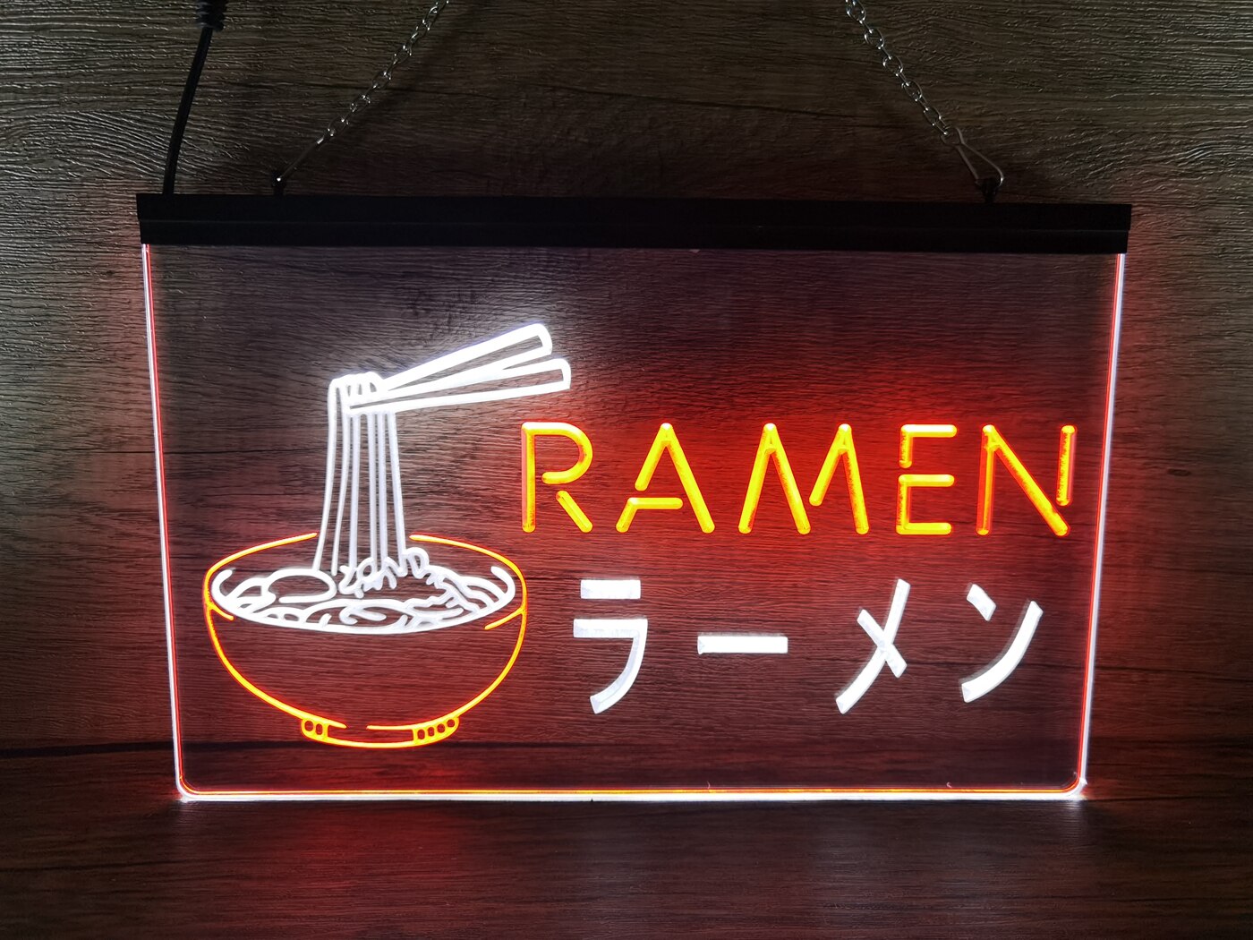 Ramen Japanese Noodles Two Tone Illuminated Sign