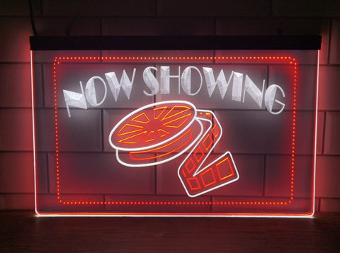 Image of Now Showing Movie Two Tone Illuminated Sign