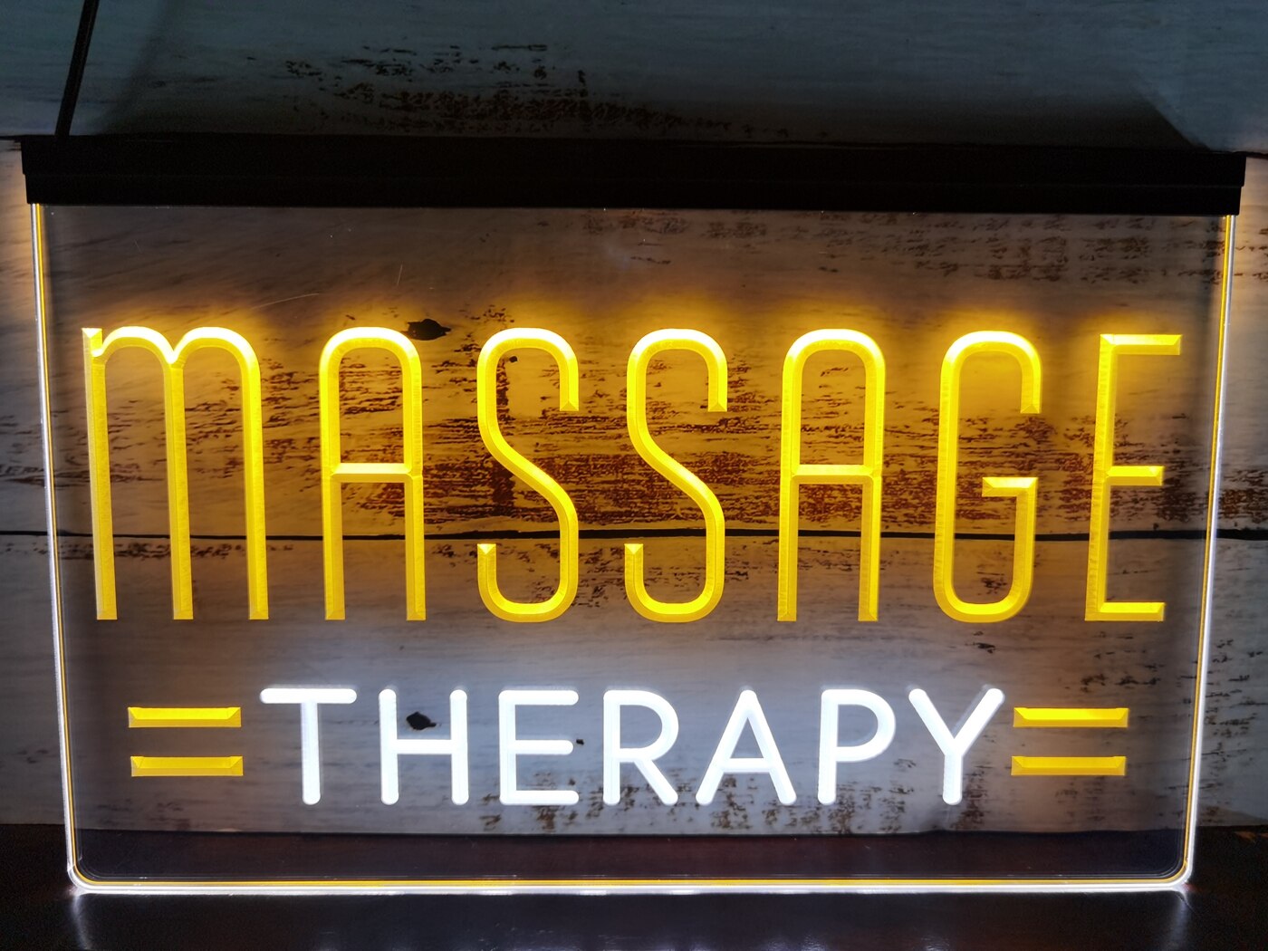 Massage Therapy Two Tone Illuminated Window Sign