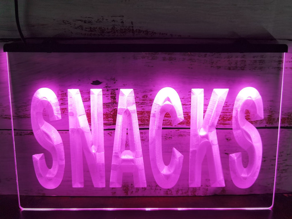 Snacks LED Neon Sign for the Snack Bar – Dope Neons