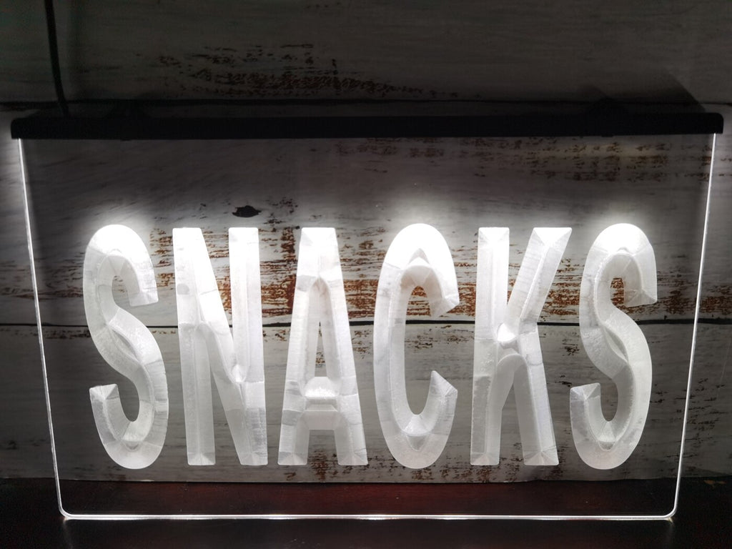 Snacks LED Neon Sign for the Snack Bar – Dope Neons