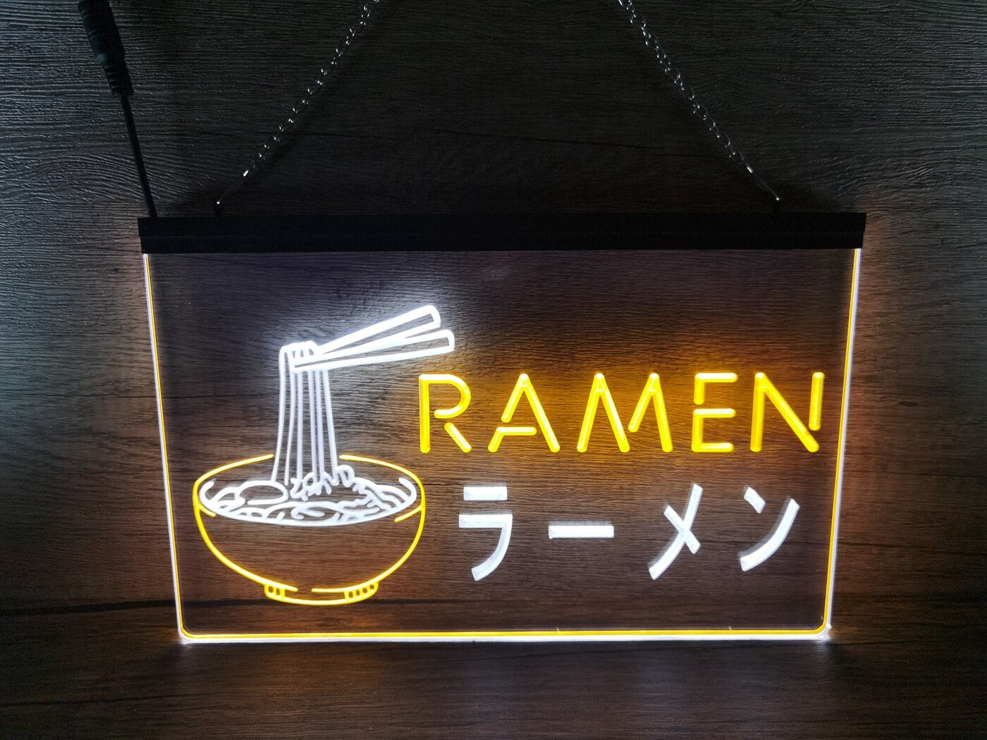 Ramen Japanese Noodles Two Tone Illuminated Sign
