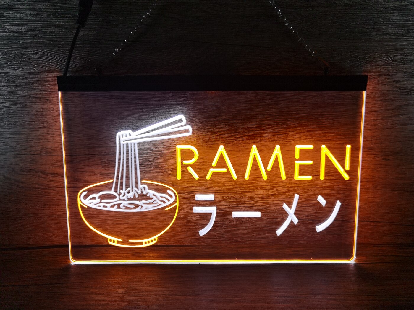 Ramen Japanese Noodles Two Tone Illuminated Sign