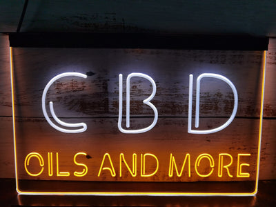 CBD Oils and More Two Tone Illuminated Sign