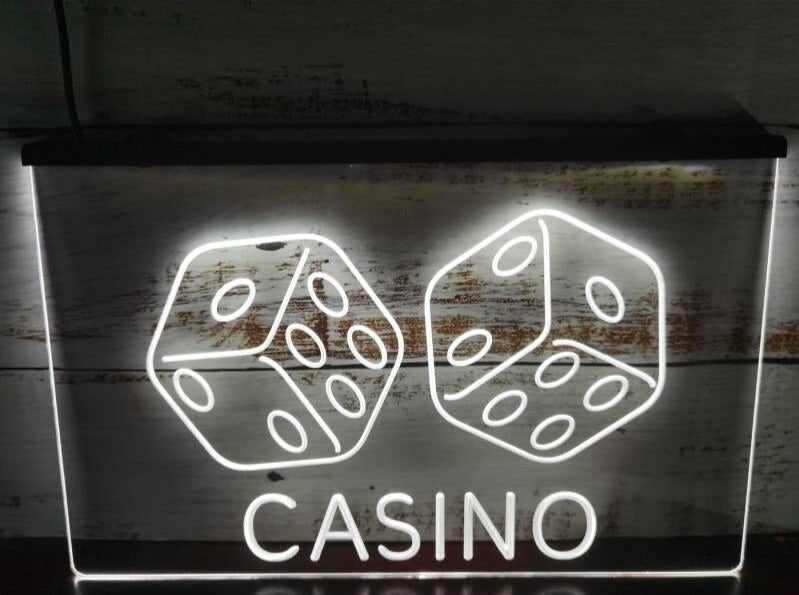 Casino Dice Illuminated Sign