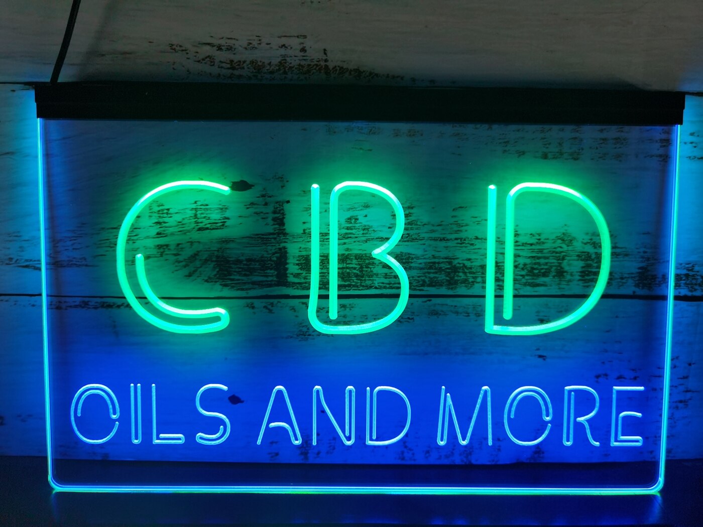 CBD Oils and More Two Tone Illuminated Sign