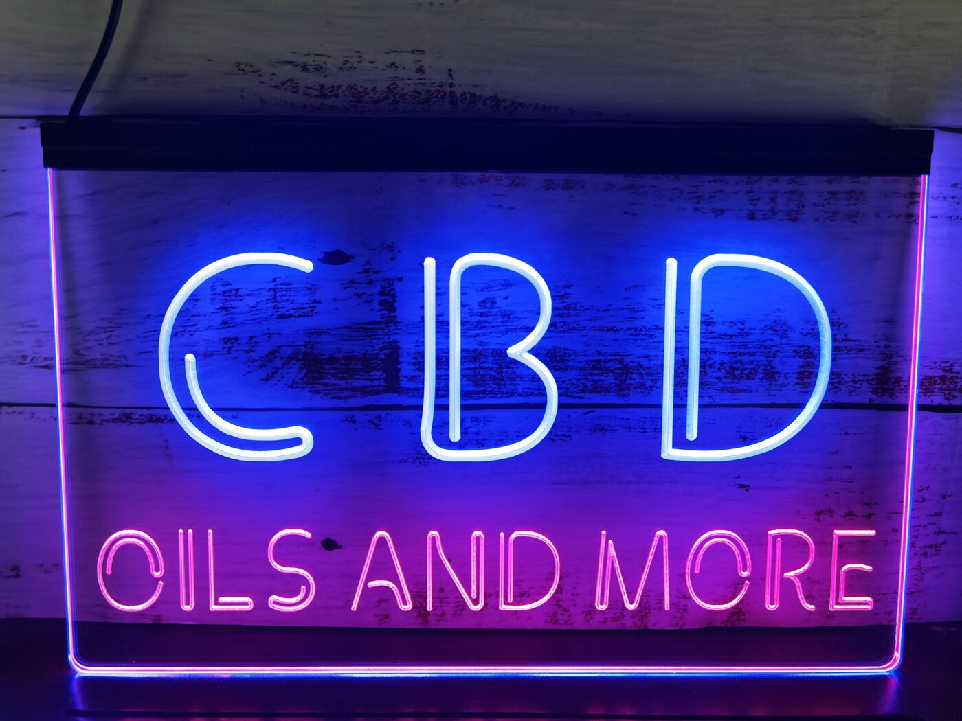 CBD Oils and More Two Tone Illuminated Sign