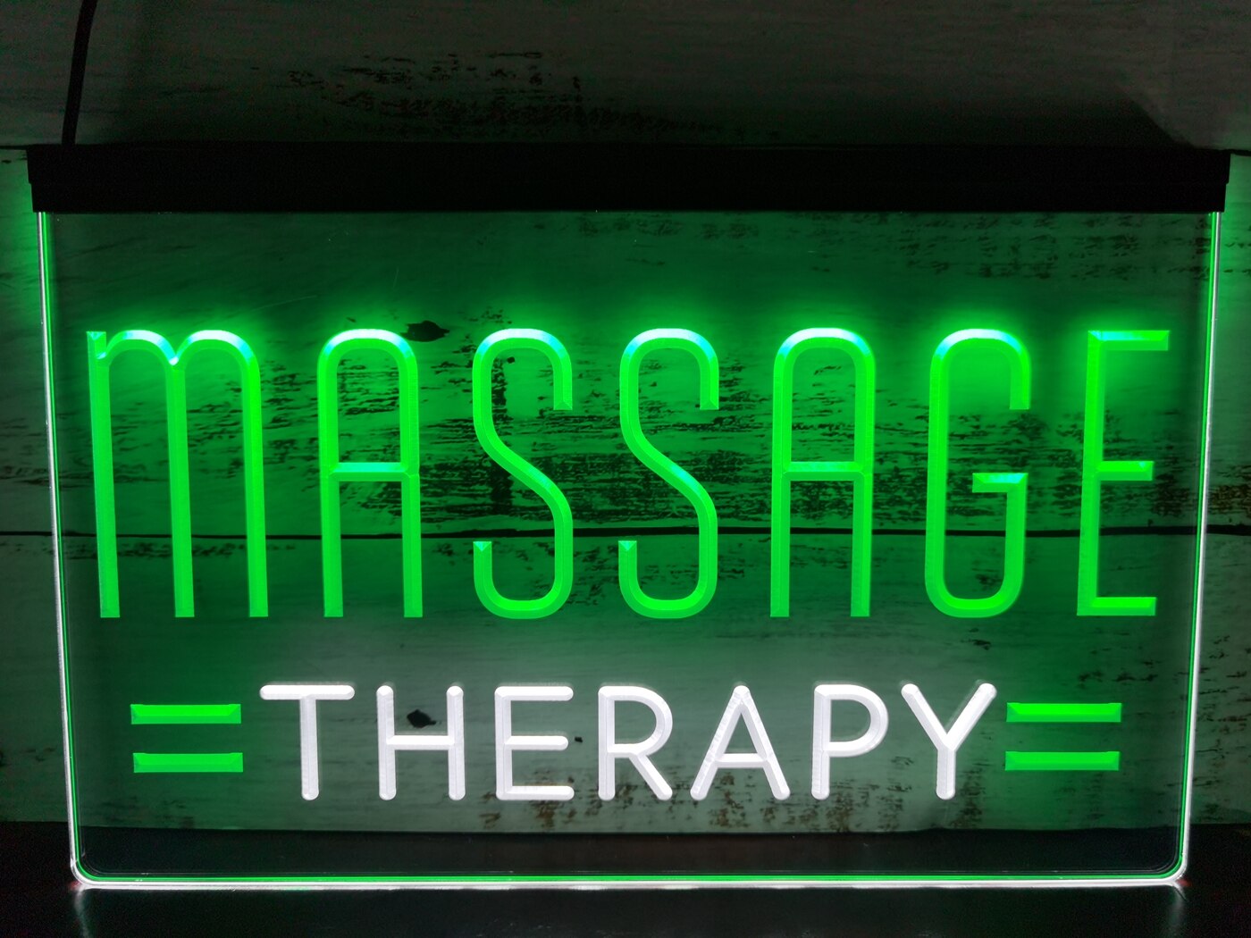 Massage Therapy Two Tone Illuminated Window Sign