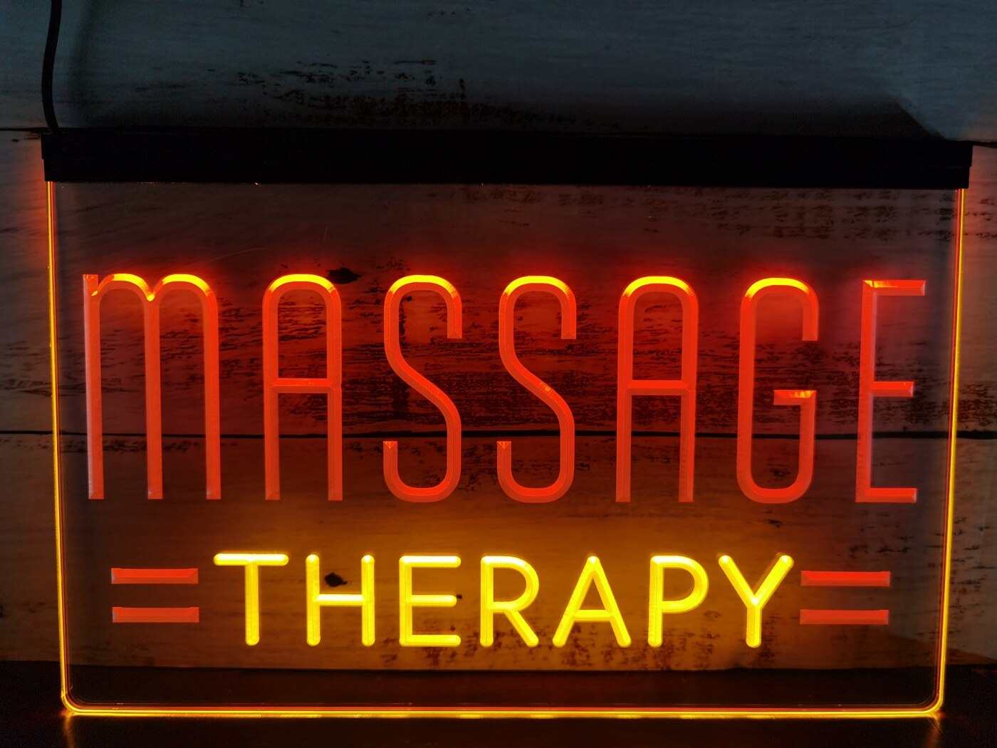 Massage Therapy Two Tone Illuminated Window Sign