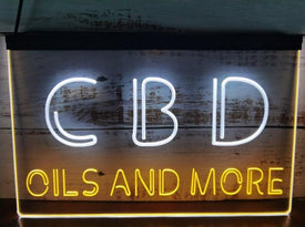 CBD Oils and More Two Tone Illuminated Sign
