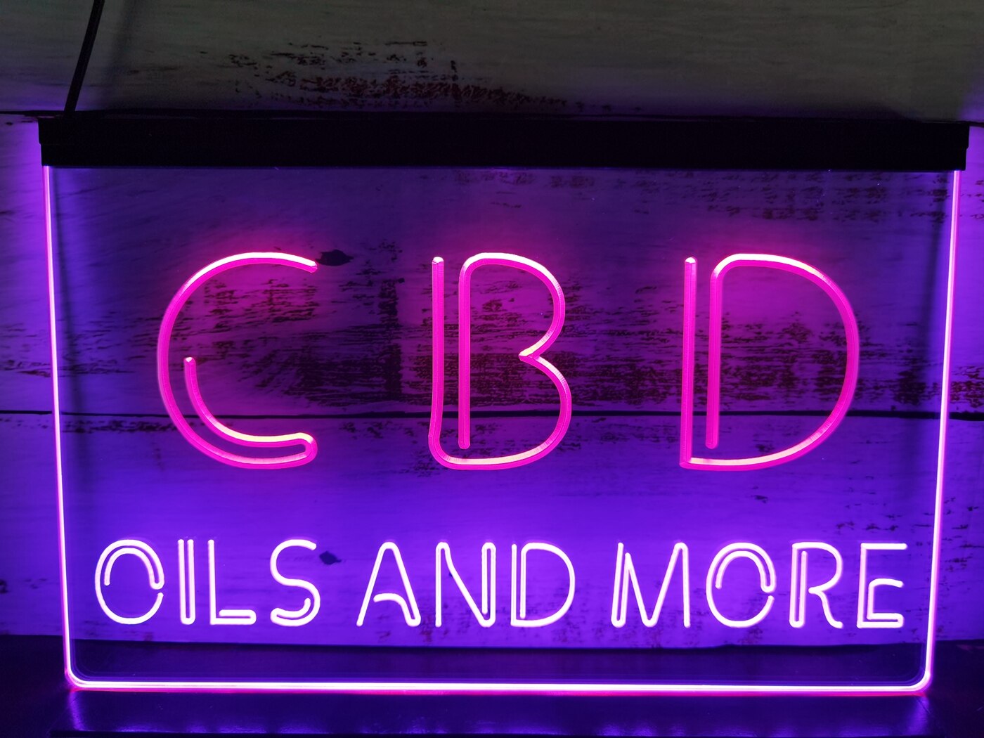 CBD Oils and More Two Tone Illuminated Sign
