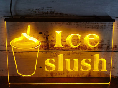 Ice Slush Slushy Drink Illuminated Sign