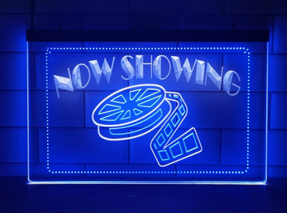 Now Showing Movie Two Tone Illuminated Sign