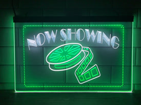Now Showing Movie Two Tone Illuminated Sign